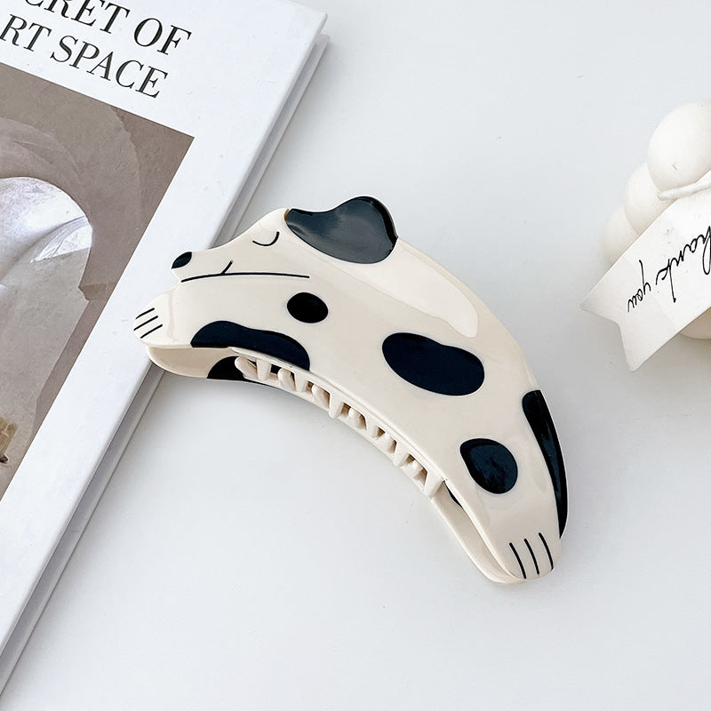 Wholesale Autumn/Winter Cute Puppy Shaped Color Diamond Acetate Hair Clip